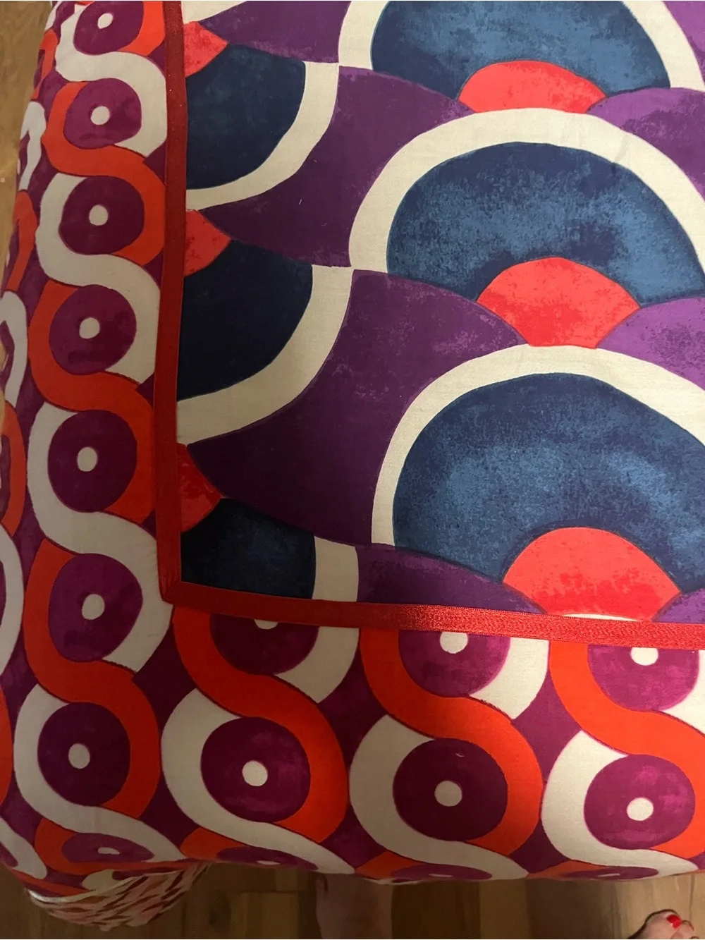 Anthropologie Papunya King Size Complete Set Bold Purple & Blue Geometric